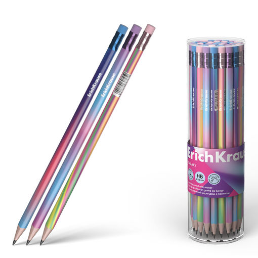 Picture of EK PENCIL WITH ERASER GALAXY TRIANGULAR